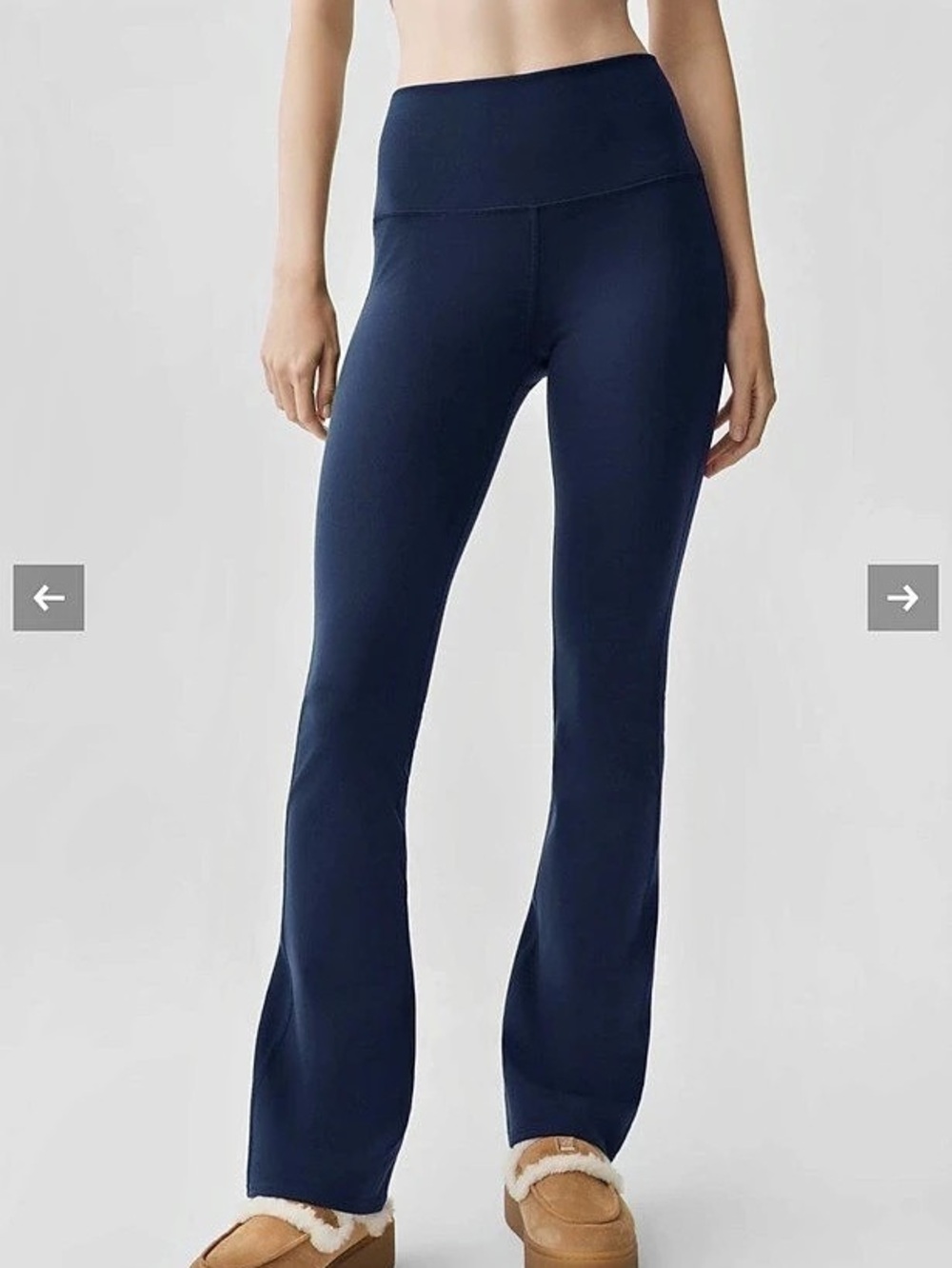 Alo Airbrush High-Waist 7/8 Bootcut Legging Bootcut Leggings in Blue Size Small